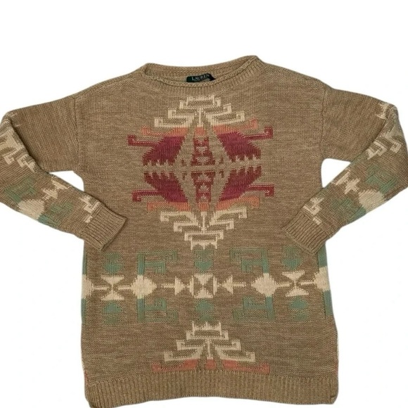 Lauren by Ralph Lauren vintage Aztec print sweater - Picture 2 of 6